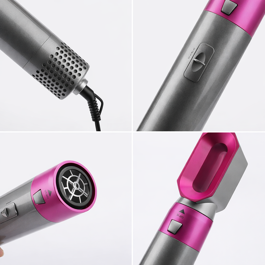 COMBO 5 EN 1 💖 ALISADOR, SECADOR, ONDULADOR, VOLUMEN, CEPILLO 😍